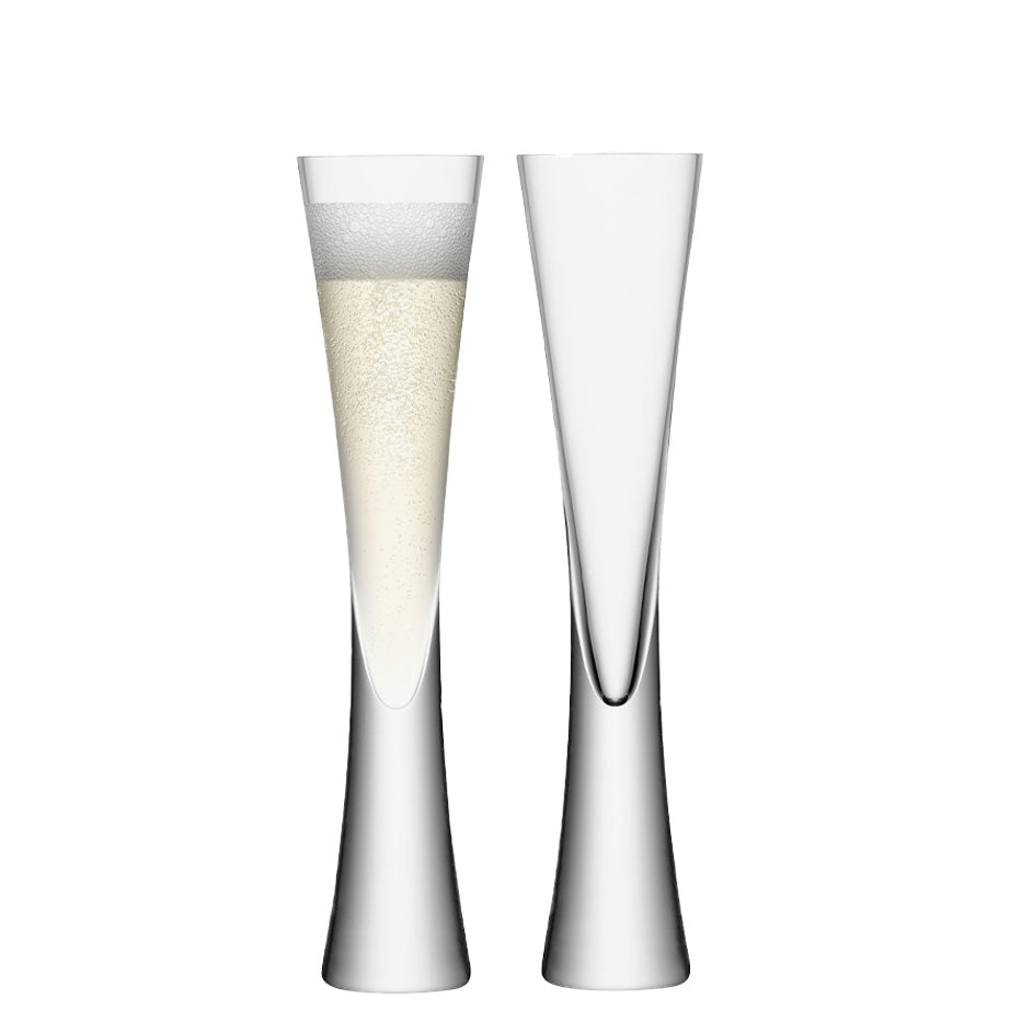 Thick stemmed champagne deals glasses