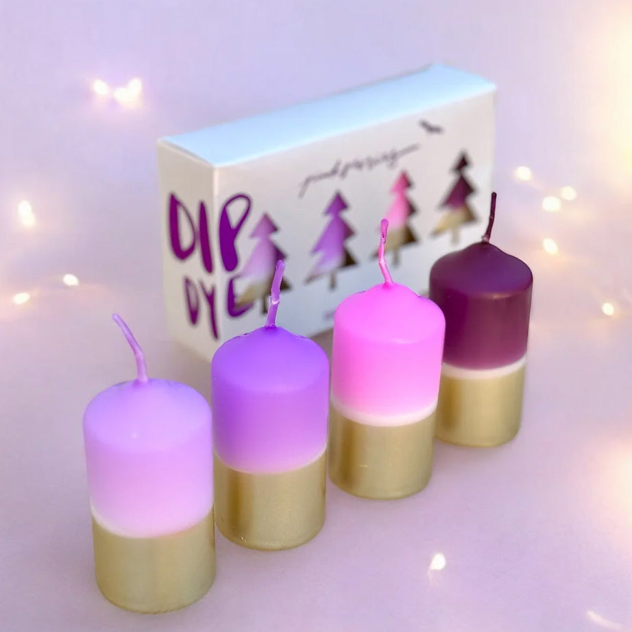 Dip Dye Twinkle Candles