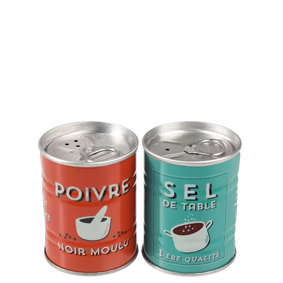 Vintage-Style Tin Salt & Pepper Shakers