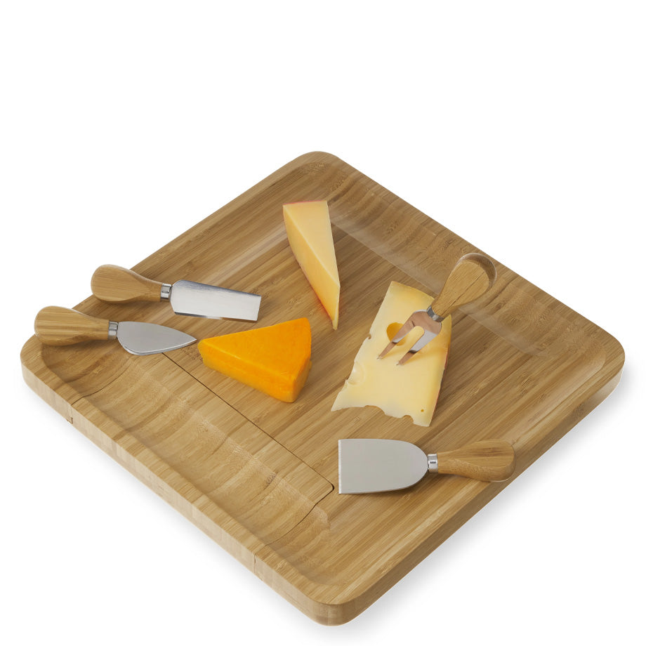 Bamboo Cheese Board Set